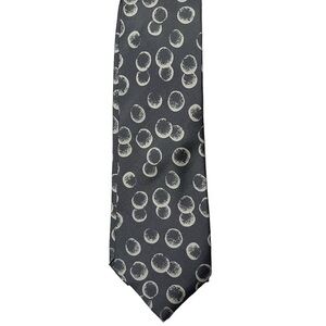 NWOT Jim Thompson Gray & Cream Silk Artist Dots Thai Silk Tie